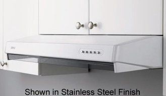 Zephyr ES1-E30AB 280 CFM 30 Inch Wide Under Cabinet Range Hood with Fluorescent, Black N2