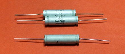 Capacitor PETP K73-16 250V 0.33uF USSR 12 pcs