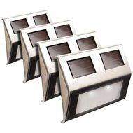New MAXSA INNOVATIONS 47334-SS Solar Deck Lights, 4 pk (Stainless Steel)