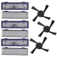 Mikey Store Set of 6PC Filter+ 3PC Side Brushes Replacement for Neato Botvac 70e 75 80 85 (A) N5