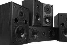 Fluance AV5HTB Dynamic Home Theater Surround Sound 5.0 Channel Speaker System including Powerful Two-way Bookshelf... N2