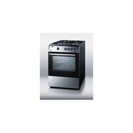 Summit Refrigeration PRO24G 24-in Deluxe Range w/ 4-Burners &amp; Electronic Ignition, 2-Slide Out Racks, Light, Each N5