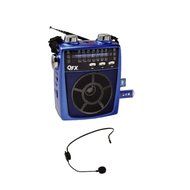 QFX Portable Pa system USB/SD and AM/FM/SW1-6 Radio 8 Band Radio- Blue consumer electronics