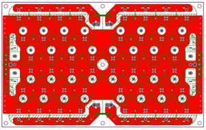 Electronics-Salon 1PCS Capacitor Filter Bare PCB, Support 48pcs D18mm Electrolytic Capacitors. N3