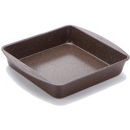 casaWare Ceramic Coated NonStick 9-Inch Square Pan, Brown Granite N3