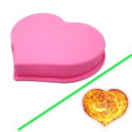 1ea Alekoo 9.6&ldquo; / 24.5cm Non-stick Round Silicone Cake Mold Pan, Pizza pan with ears (Square) N9