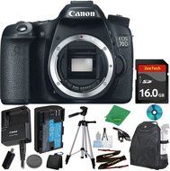 Canon EOS 70D Digital SLR with Full 1080p Video with Movie Camera Body (NO LENS), ZeeTech 6pc Starter Cleaning...