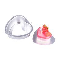 FEESHOW Non-Stick Heart Shaped Cake Pan Baking Mold with Removable Bottom (1, 6 Inch) N3