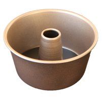 4 inch Savarin (Rum Baba) Cake Mould Champagne Gold Non-stick Convex Cylindrical Mold Pan (1, Bundt Pan) N9