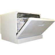 Sunpentown SD-2201W 6 Wash Cycles Countertop Dishwasher 120 volts, White Color