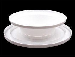 Yingwei Cake Turntable Revolving Cake Decorating Stand Cake Stand,Elegant White N3