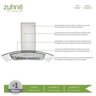 Zuhne iChorus 36 inch Kitchen Island Vented/ Ductless Stainless Steel Range Hood or Stove Vent with Energy Saving... N5