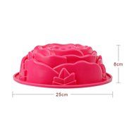 Ckeyin 9 Inch Rose Shaped Cake Pan Silicone Mold Cake Bakeware Baking Tool N13