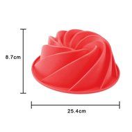 Ckeyin 9 Inch Rose Shaped Cake Pan Silicone Mold Cake Bakeware Baking Tool N16