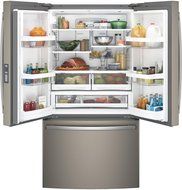 GE Slate French-Door Bottom Freezer Refrigerator - GNE29GMKES N4