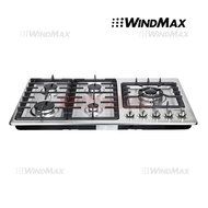 Ships From CA, USA 34" Stainless Steel Circular Frame 5 Burners Stove NG/LPG Gas Cooktops Cooker N3