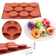 9 Oval Cavity Silicone Soap Cake Mold Chocolate Muffin Cupcake Baking Mould Pan