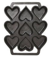 Cast Iron Heart Shaped Cake Pan - 9 x 7.5 Inch N3