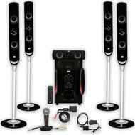 Acoustic Audio AAT1000 Tower 5.1 Speaker System with Bluetooth Optical Input and Mic
