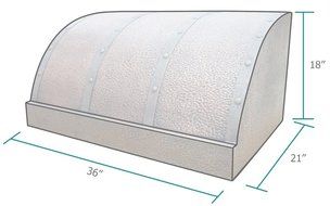 Copper Best H4 362118H Kitchen Hood 36 Under Cabinet with Antique Copper Finish N3