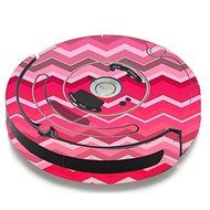 Skin Decal Vinyl Wrap For IRobot Roomba 650 655 Vacuum / Red Pink Chevron