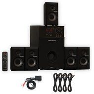 Theater Solutions TS514 Home Theater 5.1 Speaker System Bluetooth USB FM and 4 Extension Cables