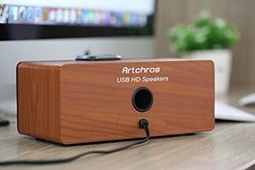 Artchros USB Powered Multimedia HD Speakers/ Wood Soundbar/ Boombox-Elegant Design-Mahogany Pattern N5
