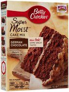 Betty Crocker Super Moist German Chocolate Cake Mix - 15.25 oz N2