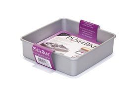 PushPan Round 6 by 2-Inch Aluminum Cake Pan, Silver N17