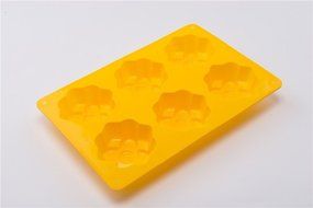6 Cavity Flower Shape Silicone Food Grade Cake Pudding Jelly Ice Soap Mold for Homemade Products N2