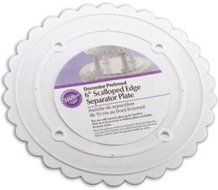 Bulk Buy: Wilton Decorator Preferred Separator Plate-6&quot; Scalloped Round (4-Pack)