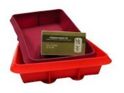 2 X Agora Silicone Square Lasagne Cake Pan Color Red Wine or Red with Free Tupperware Green Tea 1 Box