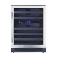 Vinotemp VNTVT-46-2Z-SBB 46-Bottle Dual-Zone Wine Cooler, Black/Stainless Steel by Vinotemp
