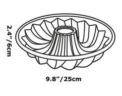 1ea 9&quot; Alekoo Non-Stick Silicone DIY Cake Bundt Pans, Chiffon Mold, Savarin Pan (High) N14
