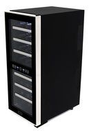 Whynter WC-241DS 24 Bottle Dual Zone Touch Control Wine Cooler, Black with Stainless Steel Trim N6