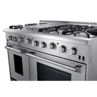 48" Dual Fuel Range 6 Burner With Double Oven and Griddle N4