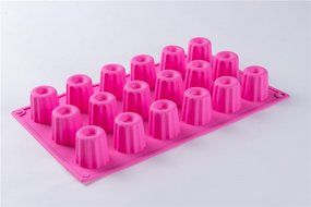 18 Cavity Little Cylinder Silicone Cake Ice Baking Mold Food Grade N6