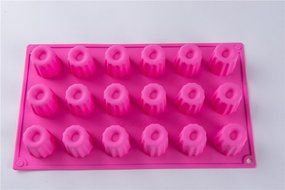 18 Cavity Little Cylinder Silicone Cake Ice Baking Mold Food Grade N7