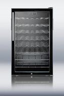 Summit SWC525LHV: 20" wide freestanding wine cellar with lock, digital thermostat and thin pro handle N3