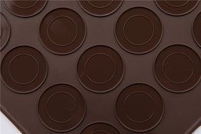 30 Cavity Round Silicone Macaron Baking Mat for Microwave Oven Non Stick N4