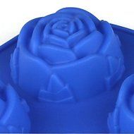 QINF Silica Gel Rose Shaped Cake Pan Mold N4