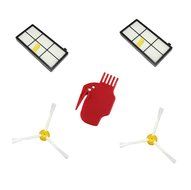 Hongfa Irobot Roomba Brushes Roomba Hepa Filter Roomba 3 Arms Sidebrush and Red Cleaning Brush Tool for Irobot...