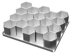 Hexagon Mini Cake Pan 2-1/2 Inches Set 15 Count by Alan Silverwood N2