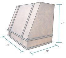 Copper Best H11 362127L Copper Range Hood with Fan Wall Mount Antique Hammered 36 inches N3