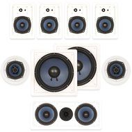 Blue Octave In Wall and In Ceiling 7.2 Home Theater Speaker Set New 2560 Watts RHT537