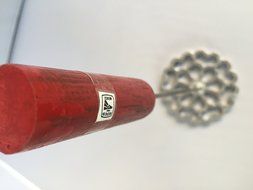 MEXIMART's&reg; Mexican Rustic Aluminum Bunuelera with Wood Handle mode para hater bunuelos N5