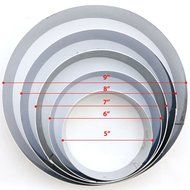 Hanason Stainless Steel Rings Round Molding Plating Forming Cake Mousse Rings 5pcs N3