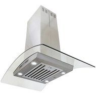 36" 870 CFM Island Mount Ventless Ductless Range Hood with Touch Panel