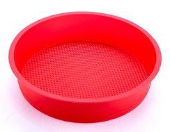 Bekith 9&quot; Round Silicone Cake Mold Pan (9&quot; round x 2 1/4&quot; deep), Set of 2 N4