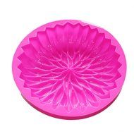 X-Haibei 9.5inch Round Chrysanthemum Flower CAKE BAKING SILICONE MOLD Dessert Shallow Pan